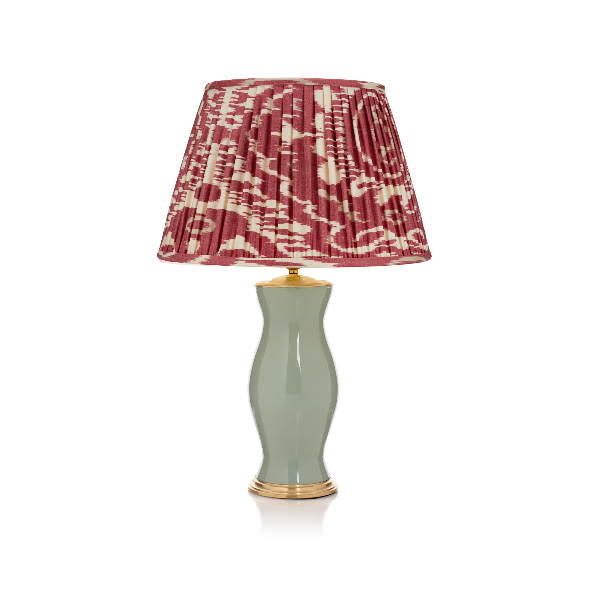 Rosanna Lonsdale - Wholesale Lamp Shade - BURNT RED AND CREAM IKAT LAMPSHADE8
