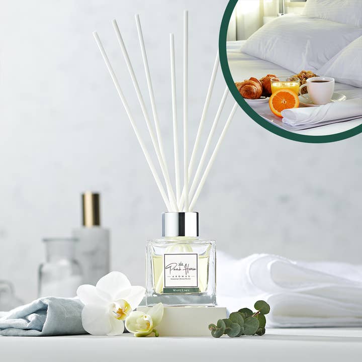 White Linen Reed Diffuser for wholesale by Peak House Aromas