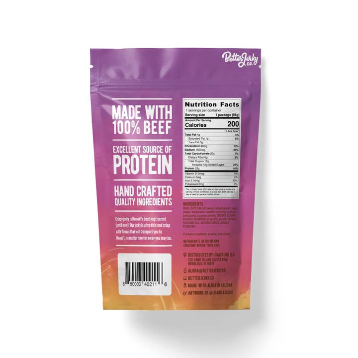 Better Jerky Co. - Wholesale Jerky - Korean BBQ Crispy Beef Jerky