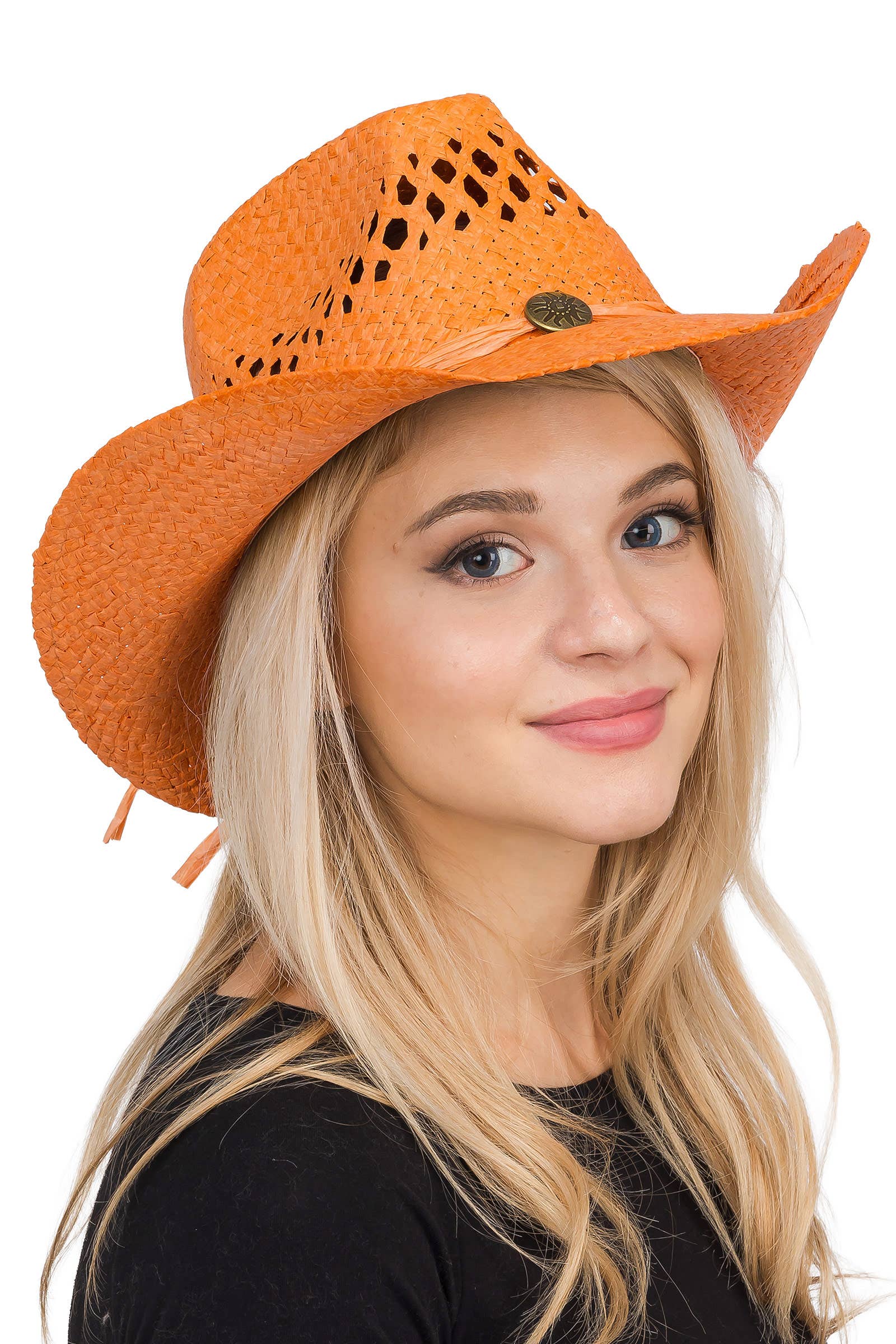 Cap Zone - Wholesale Cowboy Hat - Women's - Coastal Medallion Vented Straw Cowboy Hat9