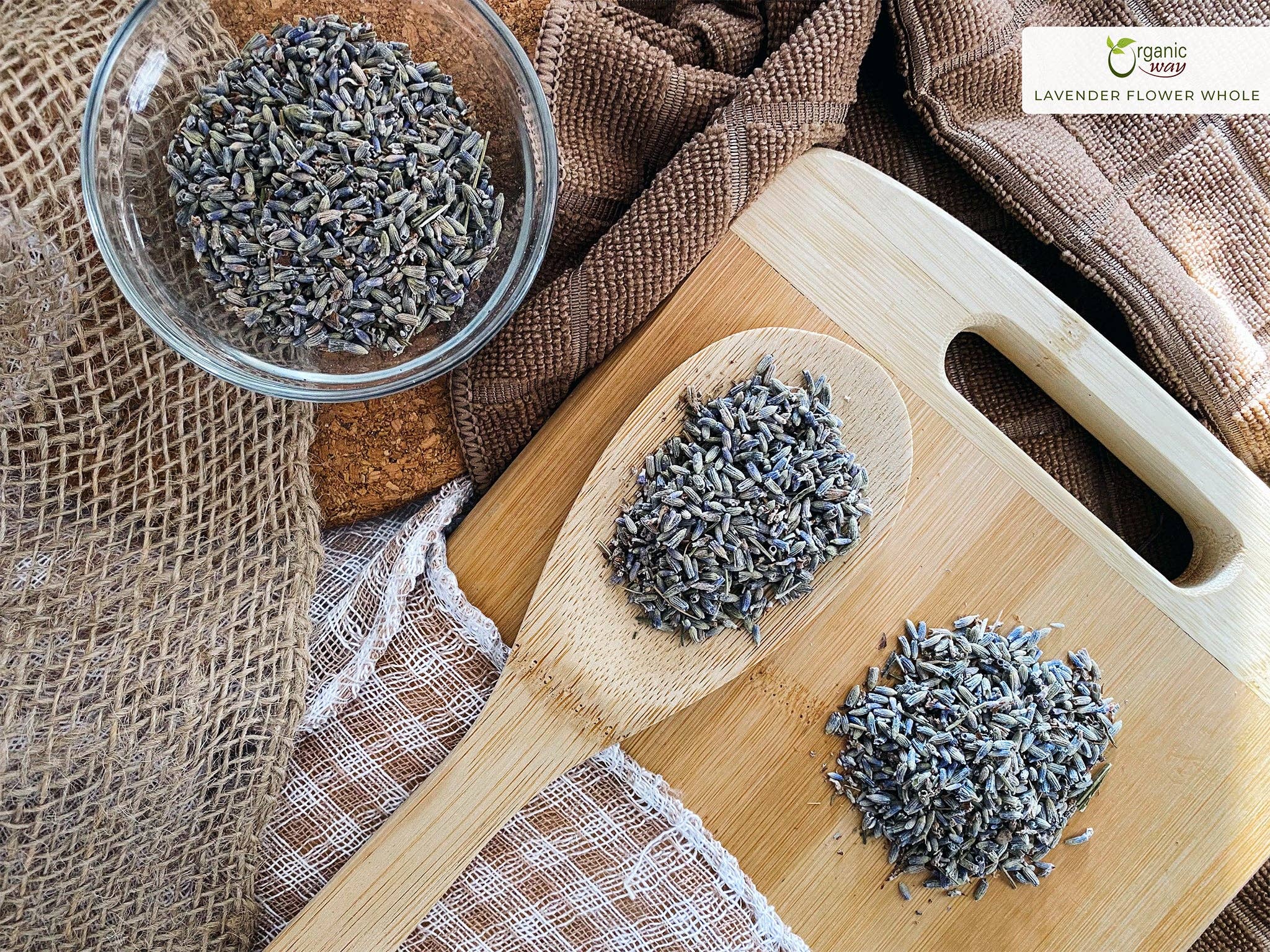 Organic Way LLC - Vendita all'ingrosso Erbe aromatiche - Boccioli di Fiori di Lavanda Essiccati Interi (Lavandula) - Raccolta Selvatica Europea | Certificato USDA e Kosher | Vegano, Non OGM e Senza Glutine | Sacchetto Richiudibile | 100% Crudo dall'Albania2