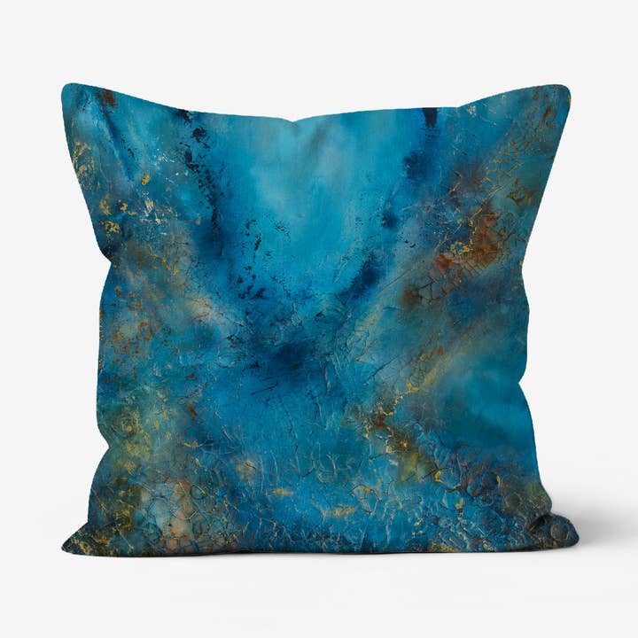 The Oceans Call Cushion for wholesale by Lisa James Art