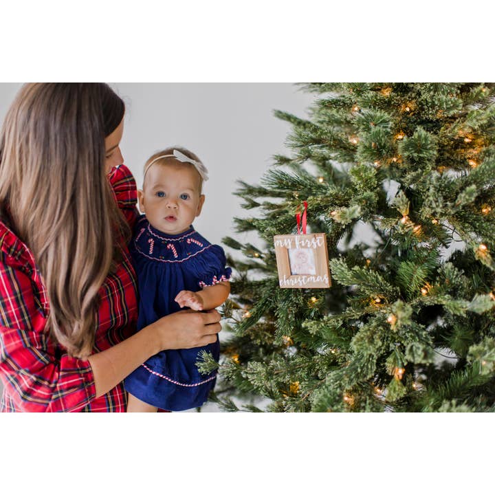Pearhead - Wholesale Ornament - Kids & Baby - My First Christmas Holiday Wooden Picture Frame Ornament6