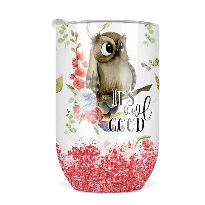 It's Owl Good - Gobelet à vin pour la vente par Regina Lynn Design Home Edition
