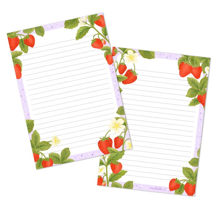 Notitieblok/notepad - strawberries - aardbeien fruit voor wholesale door Muchable