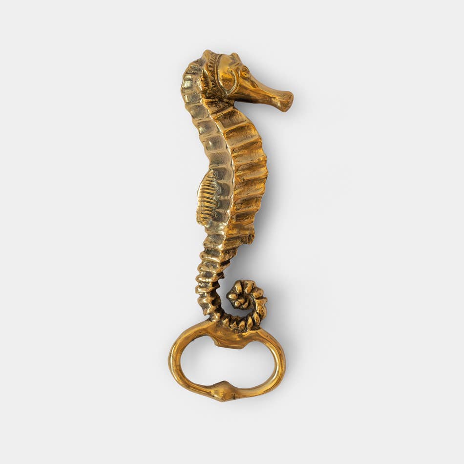 Mahe Homeware – wholesale Bottle/wine opener – Brass Opener Seahorse0