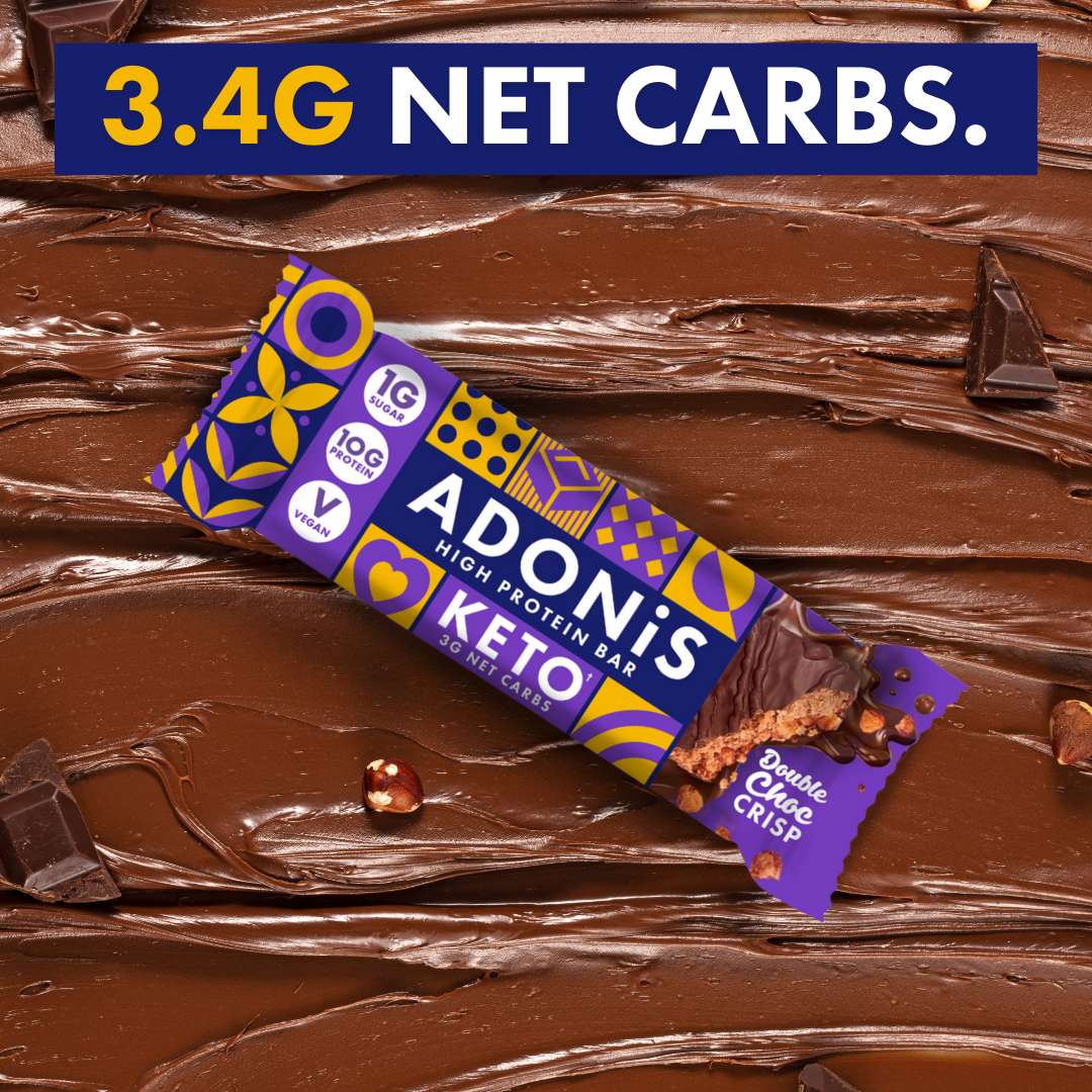 Adonis Foods Europe GmbH - Wholesale Snack Bar - High Protein Double Chocolate Crisp Keto Bars (16 x 45g)1