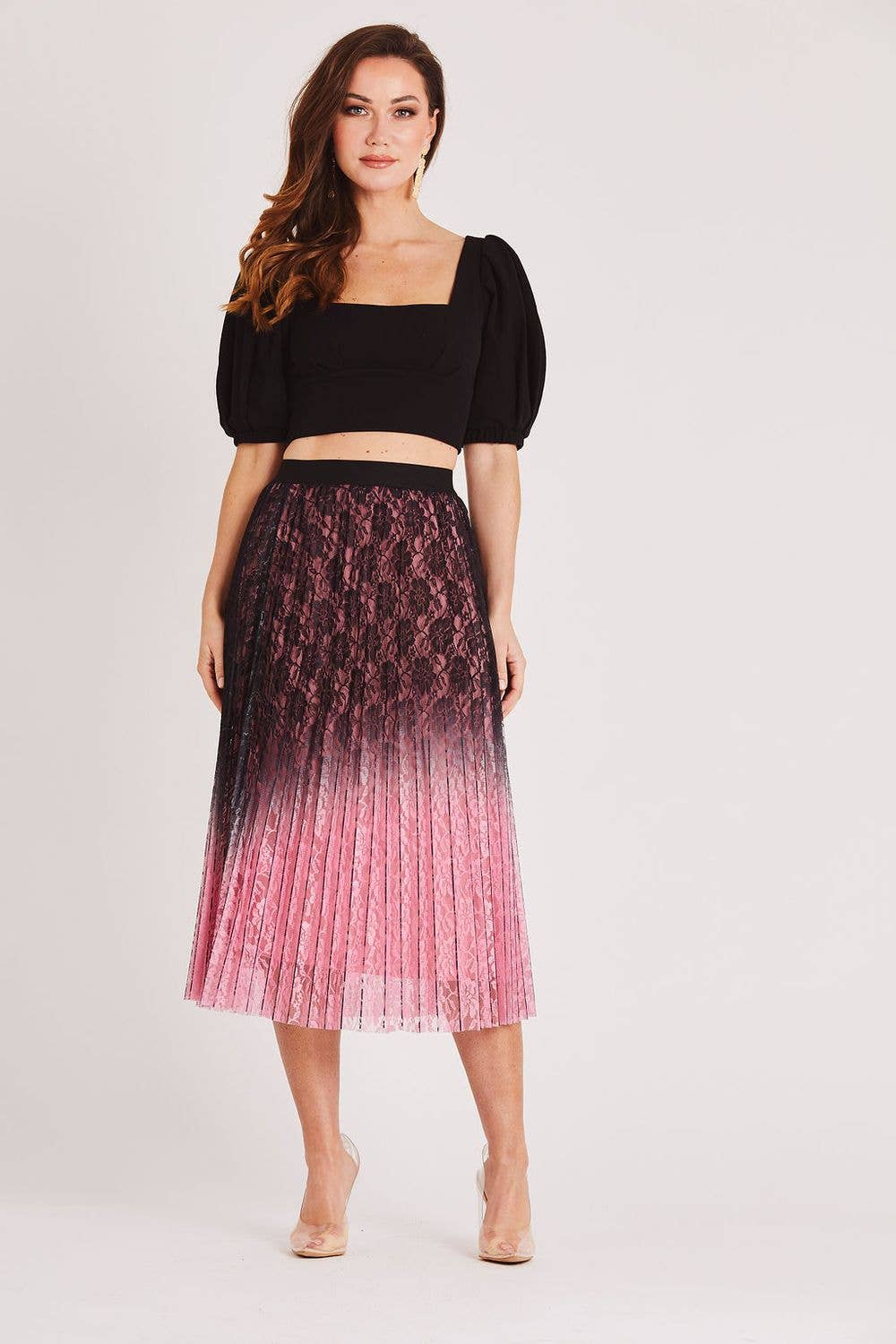 Skirt & Stiletto - Wholesale Skirt - Women's - Vienna - Pink And Black6