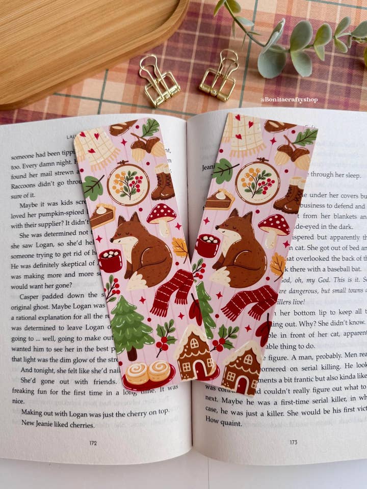 Wald-Fuchs-Lesezeichen: Gemütliches Cottagecore-Buchzubehör für den Großhandel von Bonita Crafty Shop