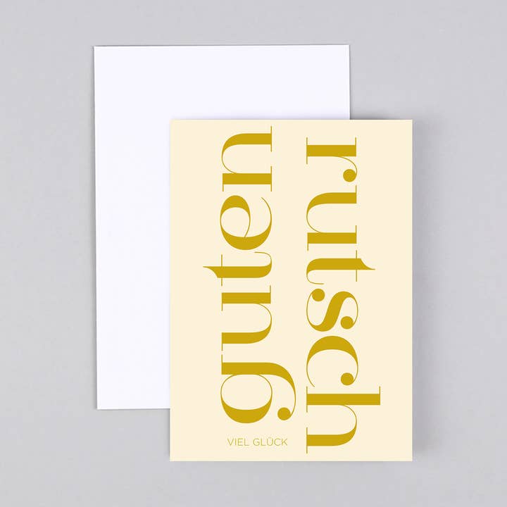 Christmas card Holly New Year for wholesale by Kunst an Papier