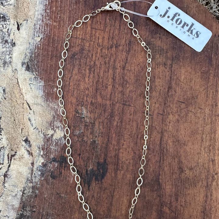 J.Forks Designs - Wholesale Pendant/Charm Necklace - 17893 Faceted Kingman Turquoise Teardrop Necklace0