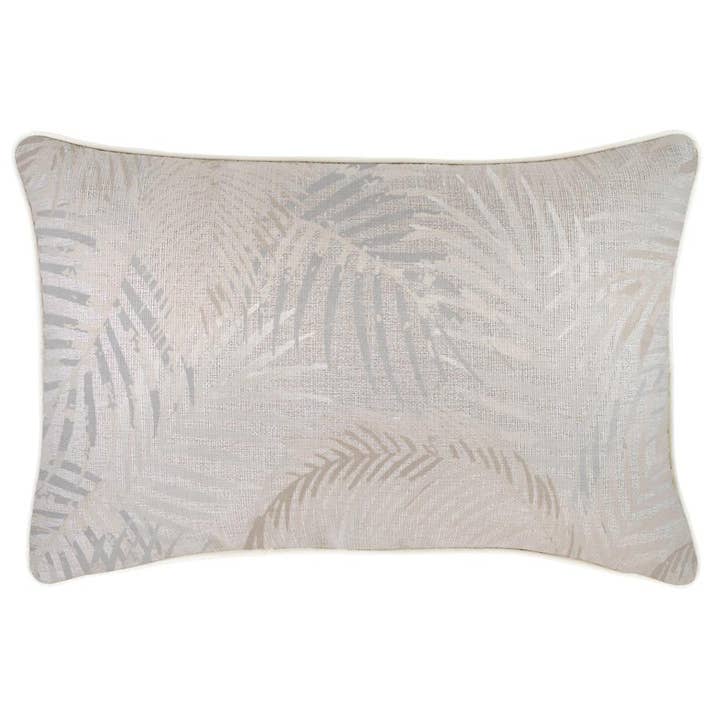 Funda de cojín con ribetes Seminyak Biscuit-35cm x 50cm para venta al por mayor de Escape To Paradise