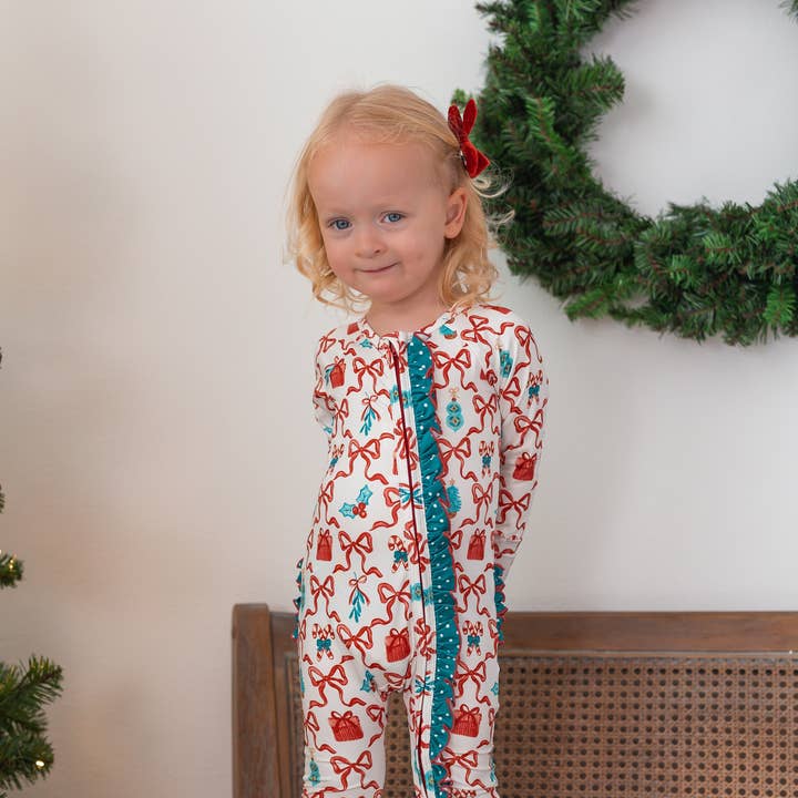 Zipper Loungewear - Trellis Tidings for wholesale by Cheeky Plum