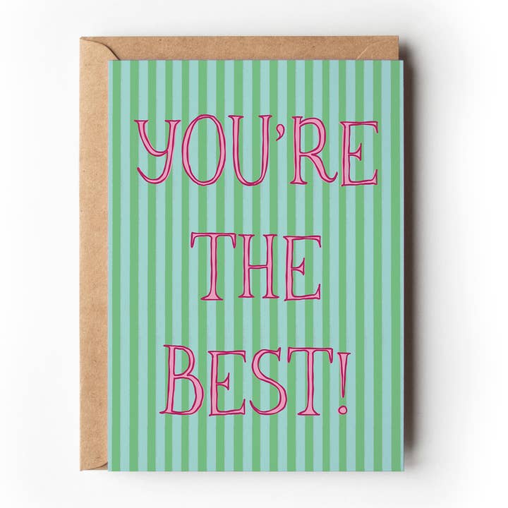 You're The Best! Appreciation Thank You Greeting Card for wholesale by The Shelley Society