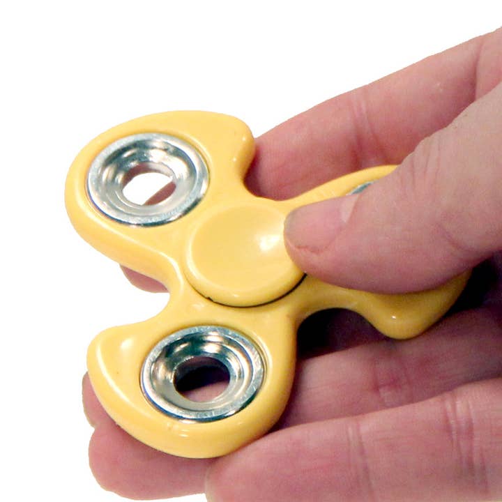 YoYoSam Wholesale - Vente Fidget/jouet anti-stress – enfant - Le Zeekio Fanblade Hand Spinner avec roulement céramique hybride (Jaune)