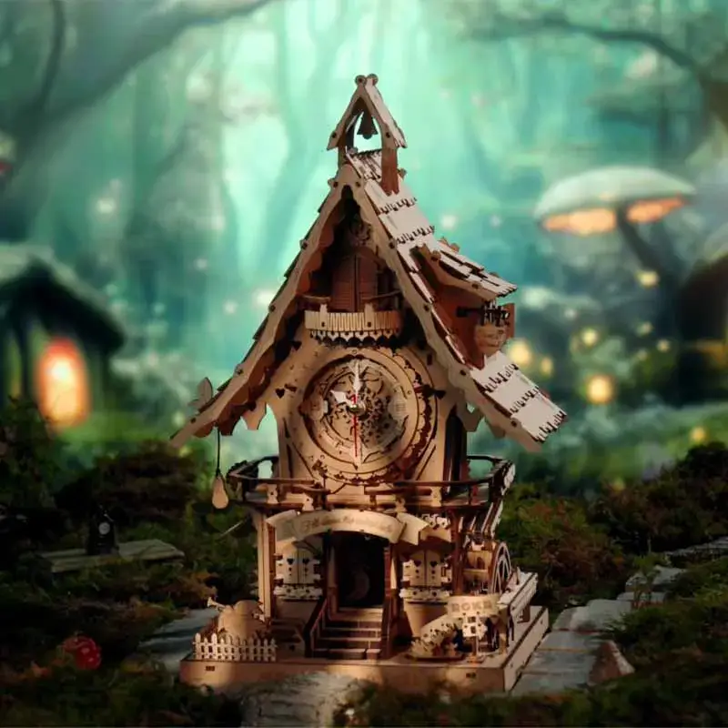 Robotime - Wholesale DIY Craft Kit - LC901 Cuckoo Clock - Natural Wood5