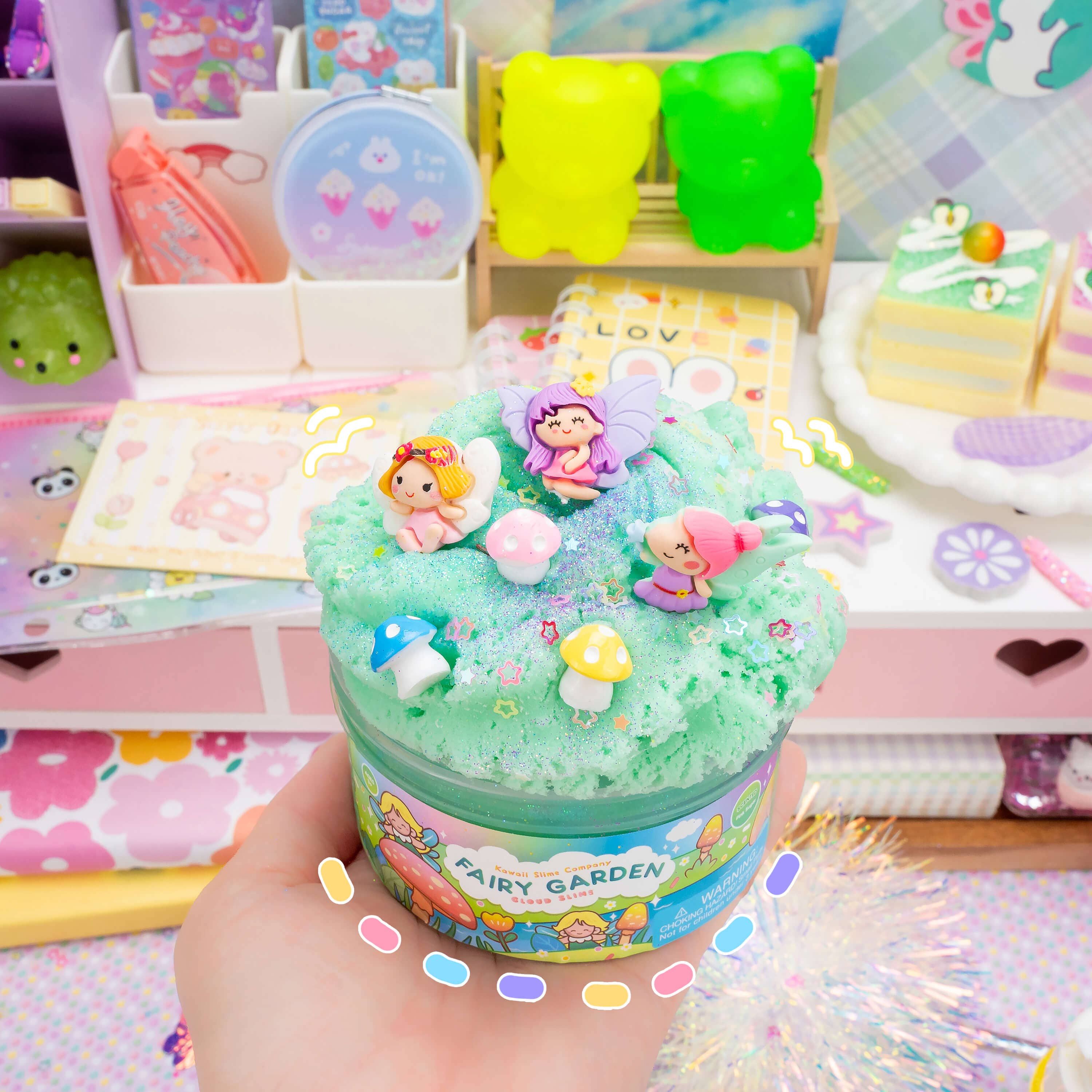 Kawaii Slime Company - Wholesale Putty/Slime - Kids - Fairy Garden Cloud Slime (4pcs/case)5