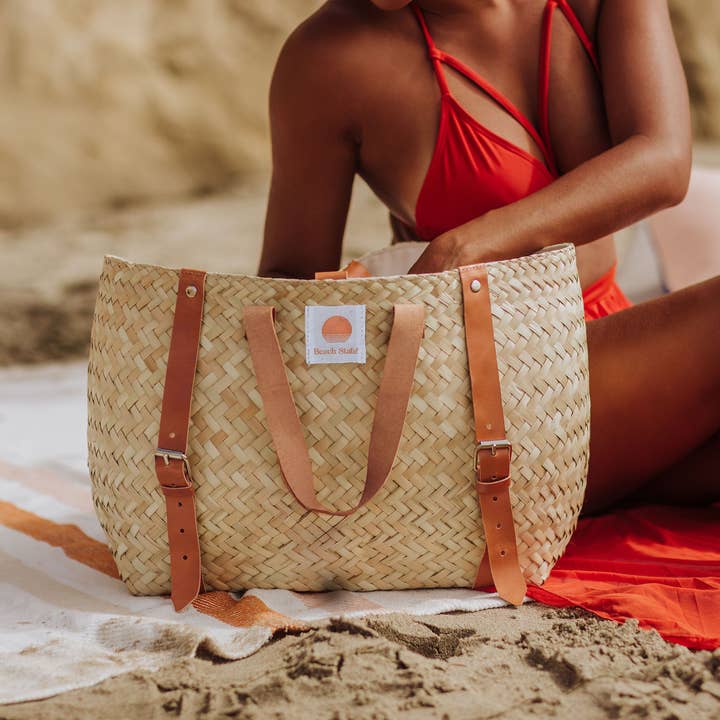 Picnic Time Family of Brands - Wholesale Cooler/Cooler Bag - Hermosa Insulated Woven Seagrass Beach Cooler Bag11