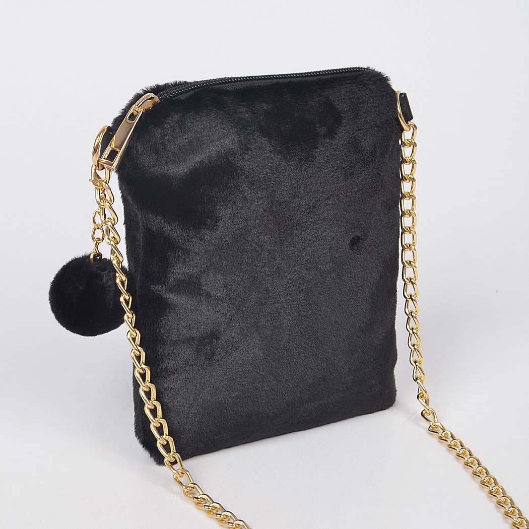 3AM BY H&D ACCESSORIES - Wholesale Clutch Bag - Women's - Faux Solid Fur Mini Clutch5