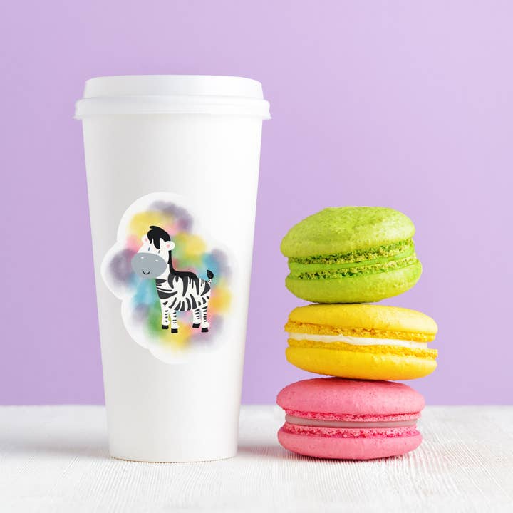 Zebra Pastel Cloud Sticker for wholesale by Warrior Woman Co. Designs