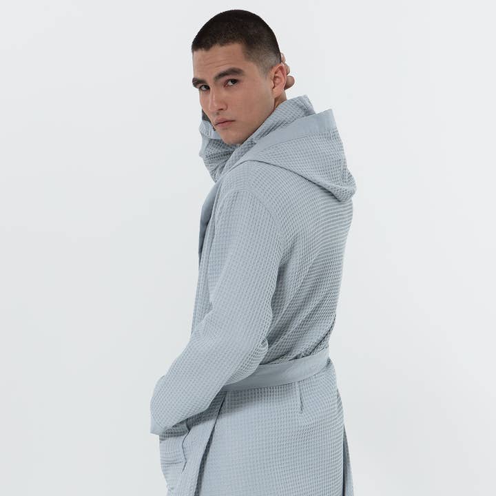 SEYANTE - Wholesale Robe - Men's - Men's Hooded Turkish Cotton Waffle Robe16
