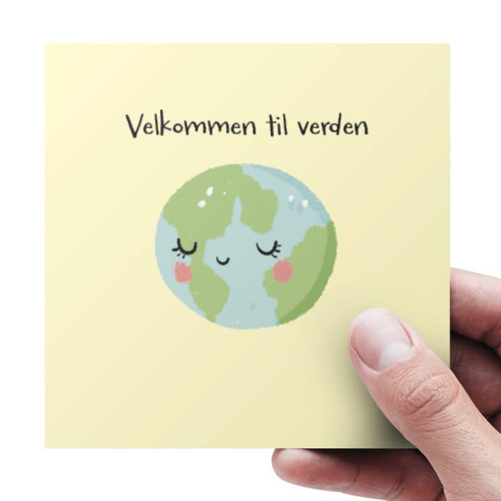 Bienvenue dans le monde - Terre - Carte pour la vente par Kortspecialisten