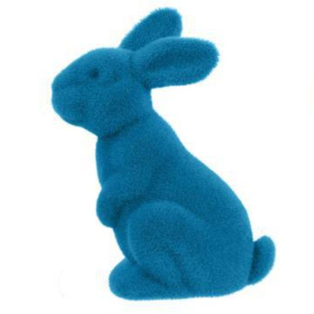 Trendy tree - Vente Figurine décorative - Lapin assis floqué de 11,5 po H x 7 po L, 6 assortis, violet, rose6