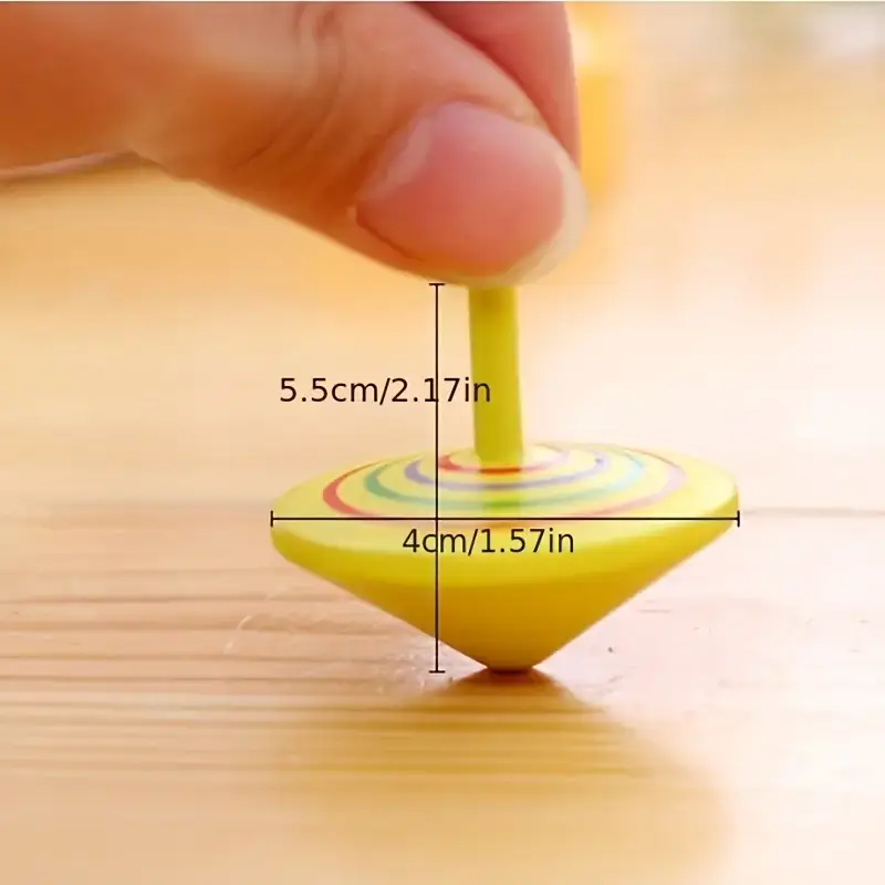 Magnifique Hearts - Wholesale Wood Toy - Kids - Rainbow Wooden Spinning Top: Desktop Decompression Toy1