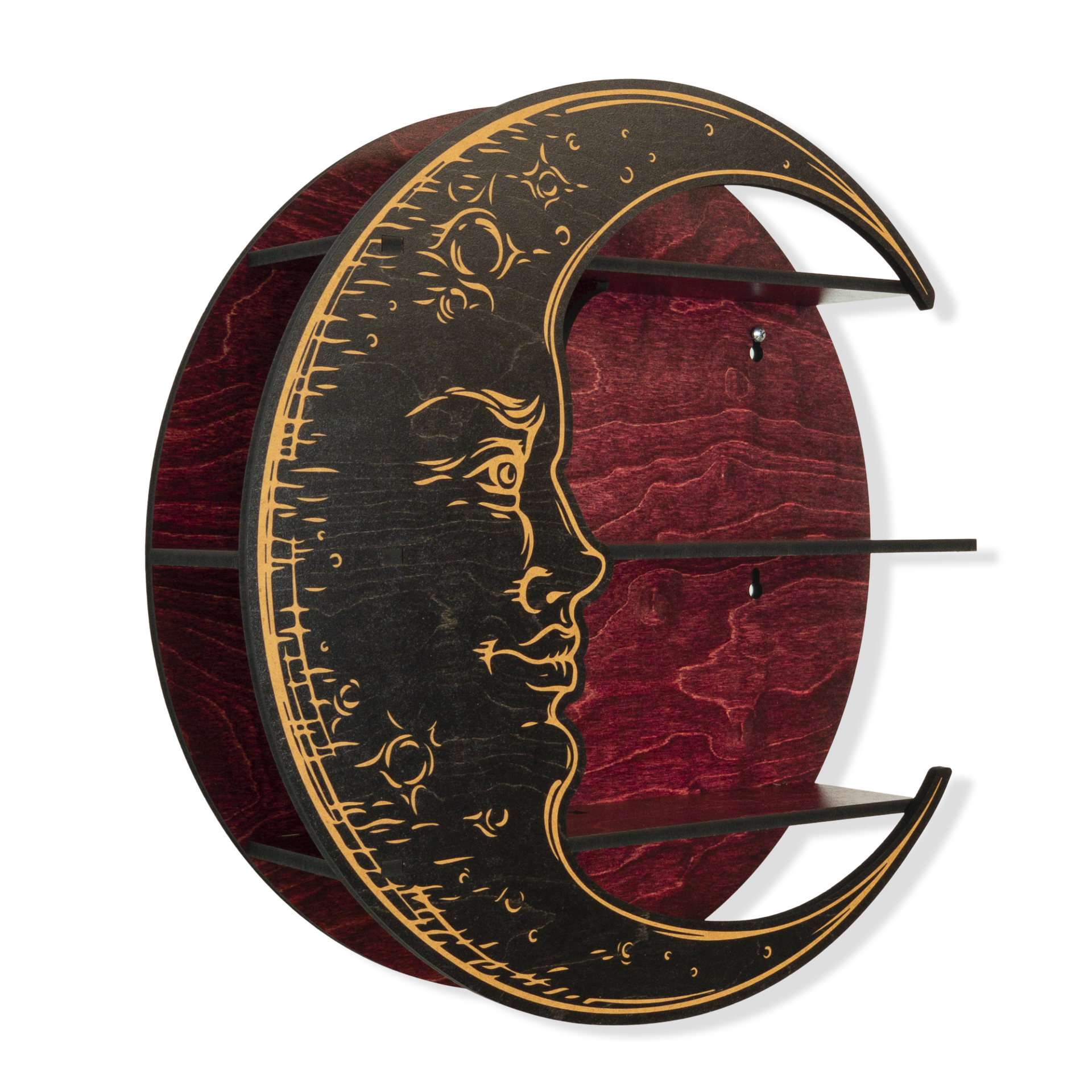 Standish House – Großhandel Wandregale – Mondregal mit Gesicht, Kristallregal, Regal für ätherische Öle11