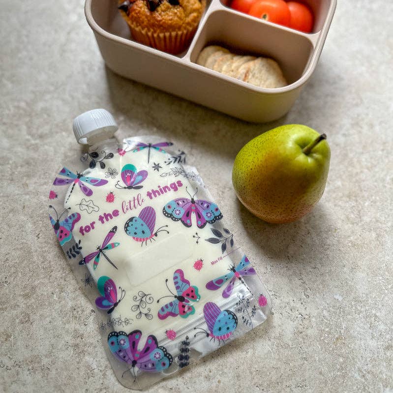 Sinchies - Venta al por mayor Bolsa/envoltorio de alimentos - Bolsas de comida reutilizables Sinchies de 150 ml - Flutterbys6