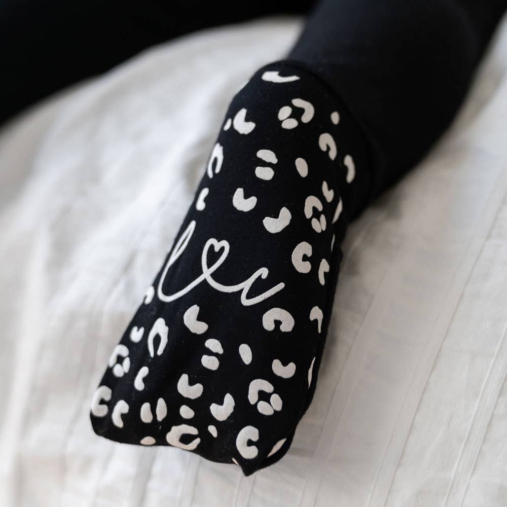 Laree + Co. - Wholesale Sleepsuit - Baby - Allie Black Bamboo Triple-Zip Convertible Footie4