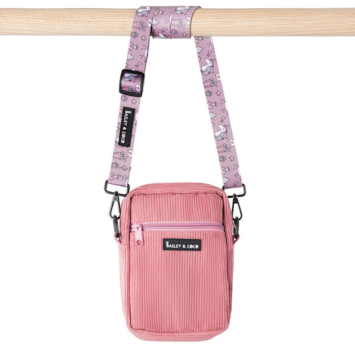 Dog Walking Bag With Be Unique Unicorn Strap - Lilac for wholesale by Bailey and Coco