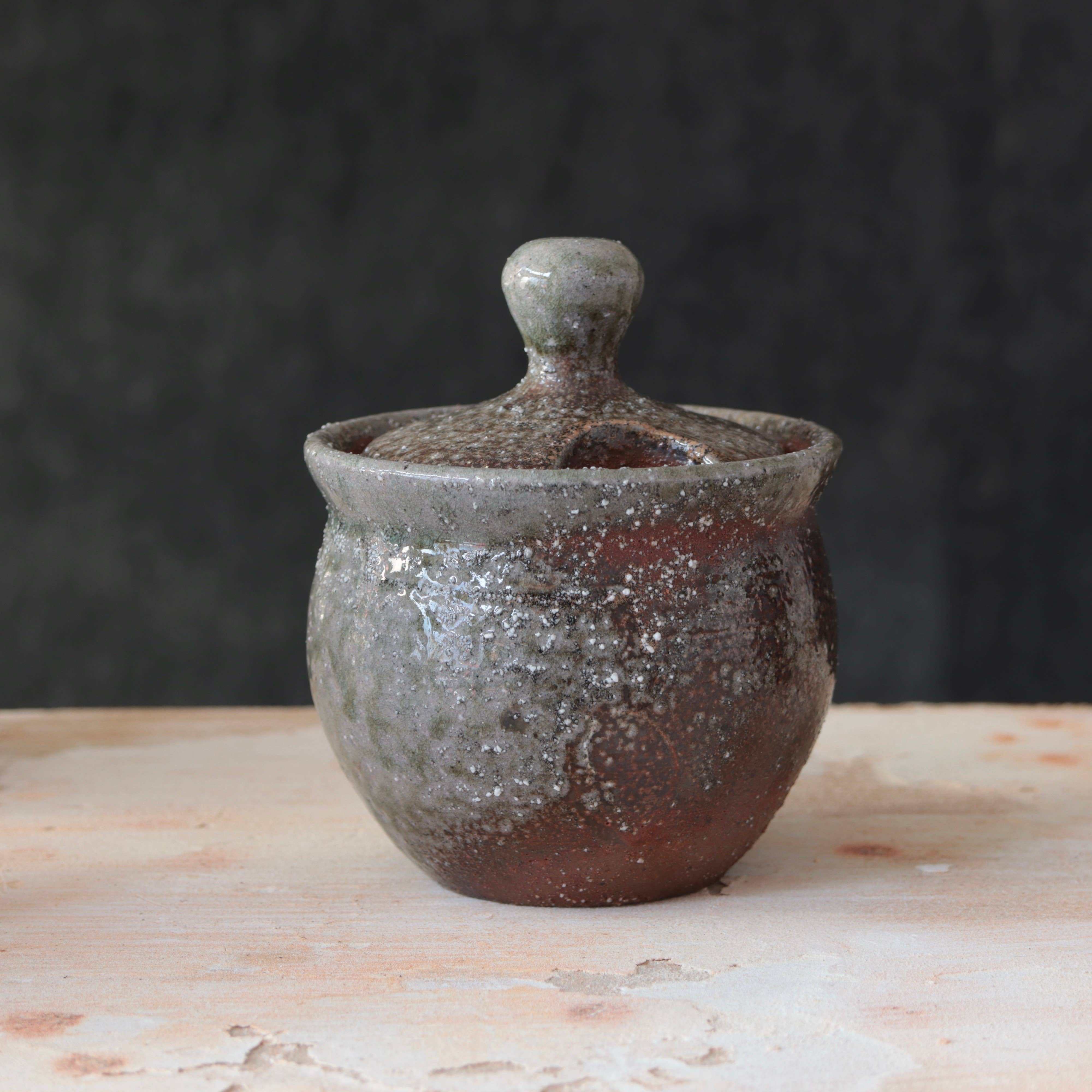 Matt Fishman Pottery - Wholesale Jar - Soda-Fired Sugar Jars Dark Surface Round3