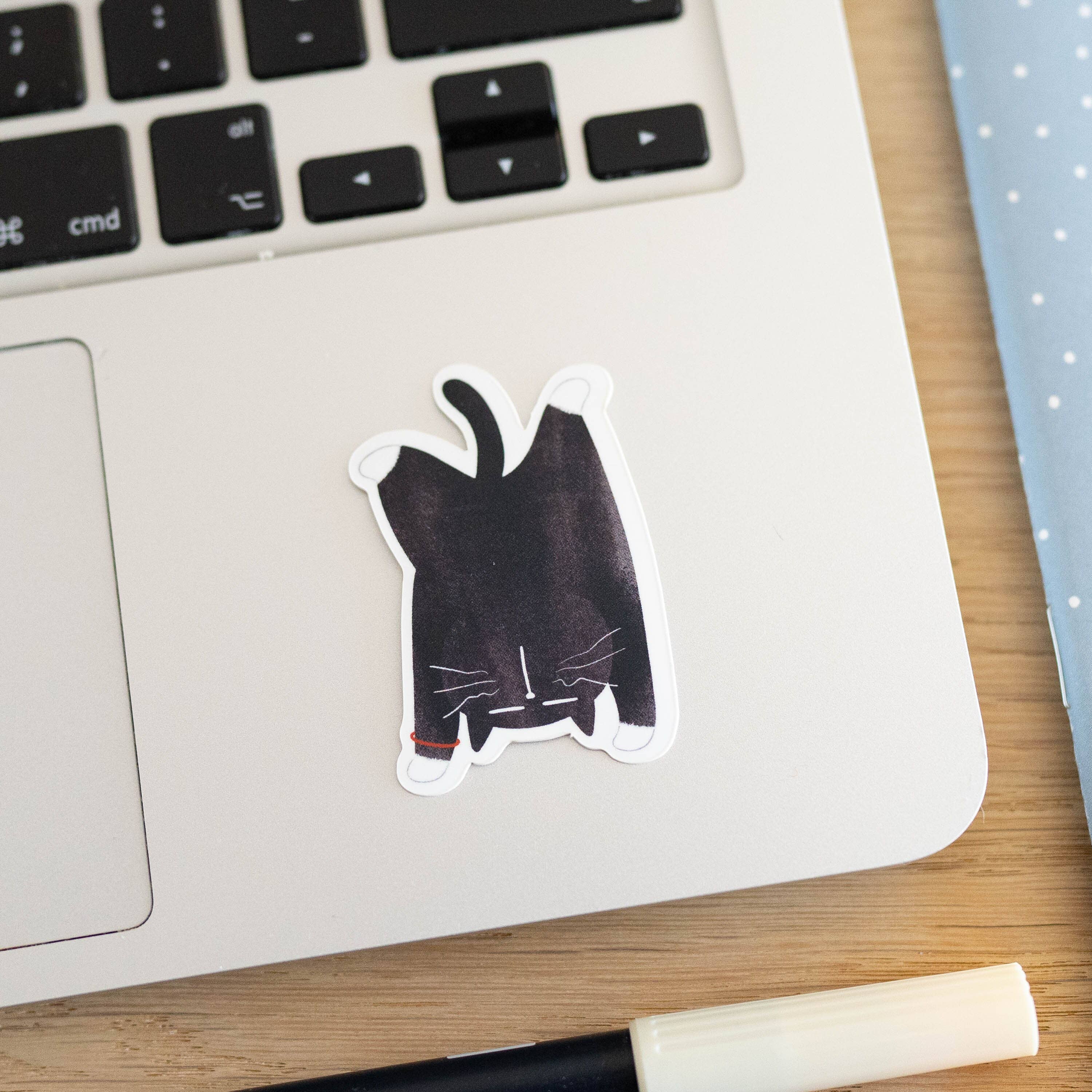 Moonaries illo - Wholesale Sticker - Funny black cat sticker pack, 4 pieces inside3