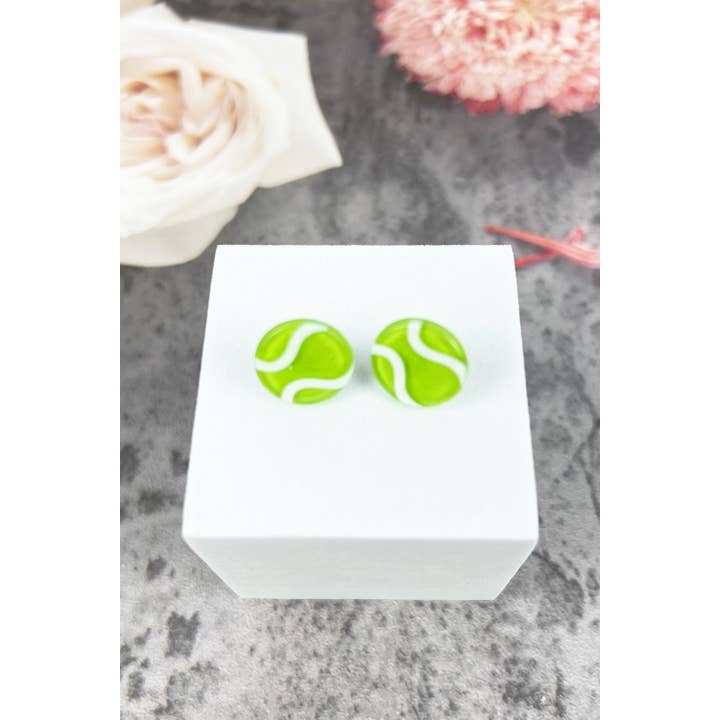 JHP Collection - Wholesale Stud/Post Earrings - VARIETY OF SPORTS BALL EPOXY MINI STUD EARRINGS5