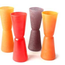 Vaso Bohemia in vetro 21 cm (colori assortiti) per la vendita all'ingrosso da parte di MISTRAL BONSAI