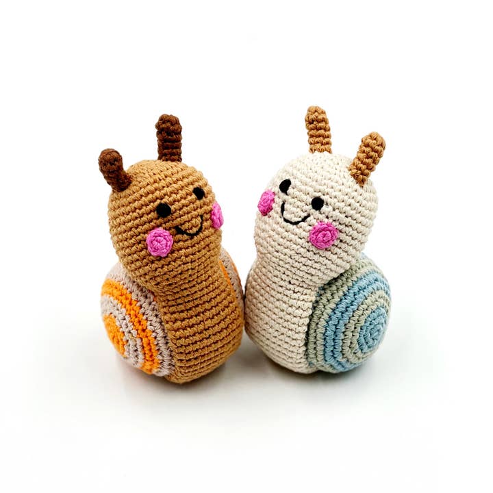 Pebble - Wholesale Stuffed/Plush Toy - Kids & Baby - Baby Snail Rattle – Garden-Themed Toy