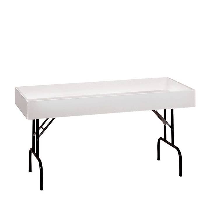 Store Supply Warehouse - Wholesale Retailer Display - Accessories - Large White Folding Dump Table -30"W x 60"L x 4 1/2”D x 30”H0