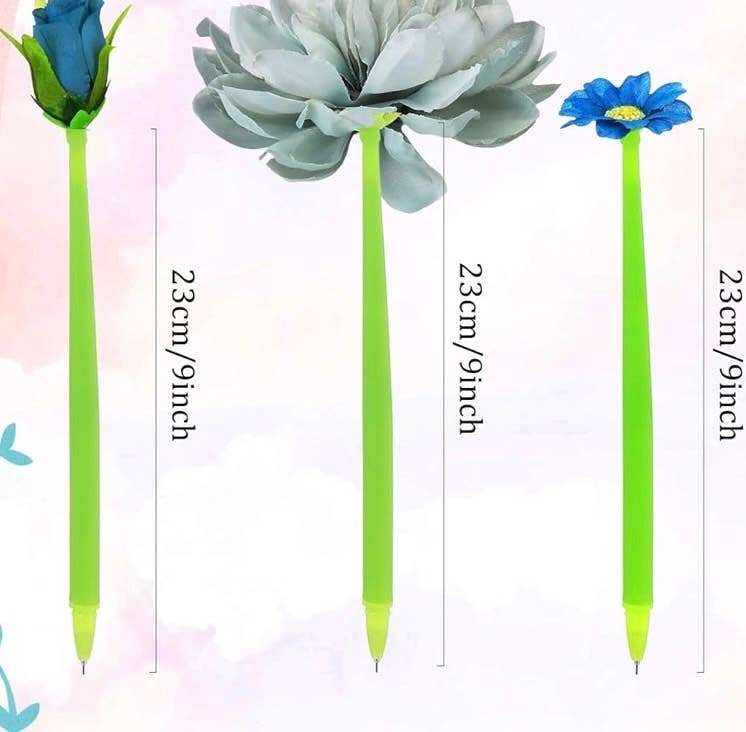 Cross and Crowns - Wholesale Pen - Flower bouquet gel ink pens1