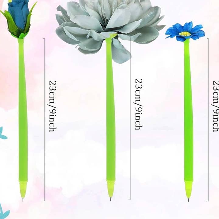 Cross and Crowns - Wholesale Pen - Flower bouquet gel ink pens1