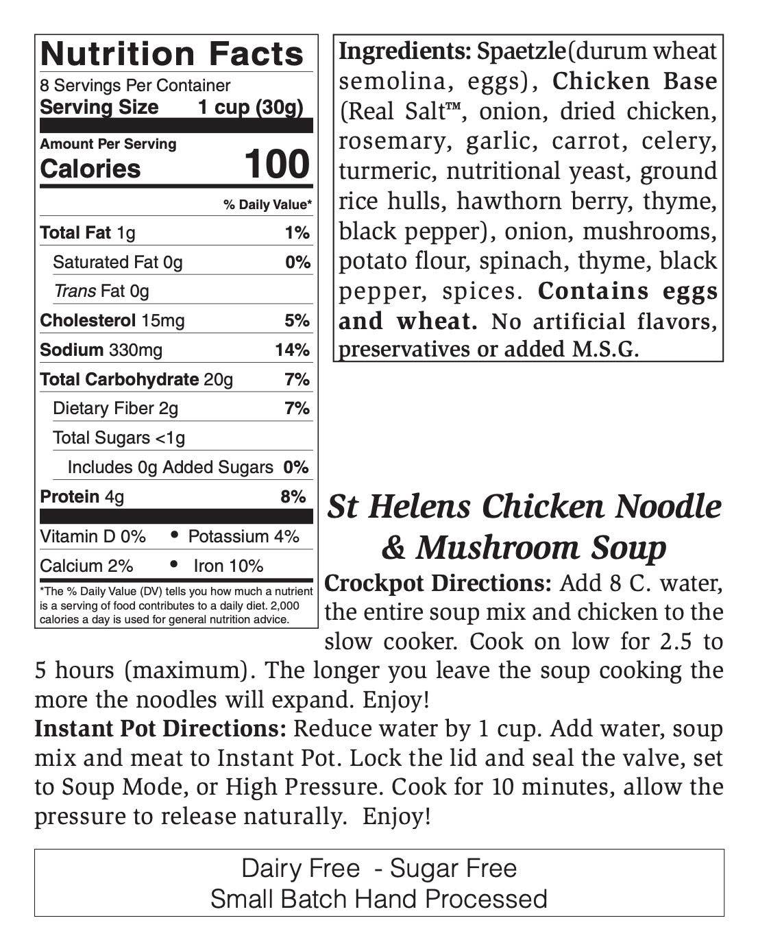Rill Foods - Wholesale Soup - Large Helens Chicken Noodle & Mushroom Soup Mix2
