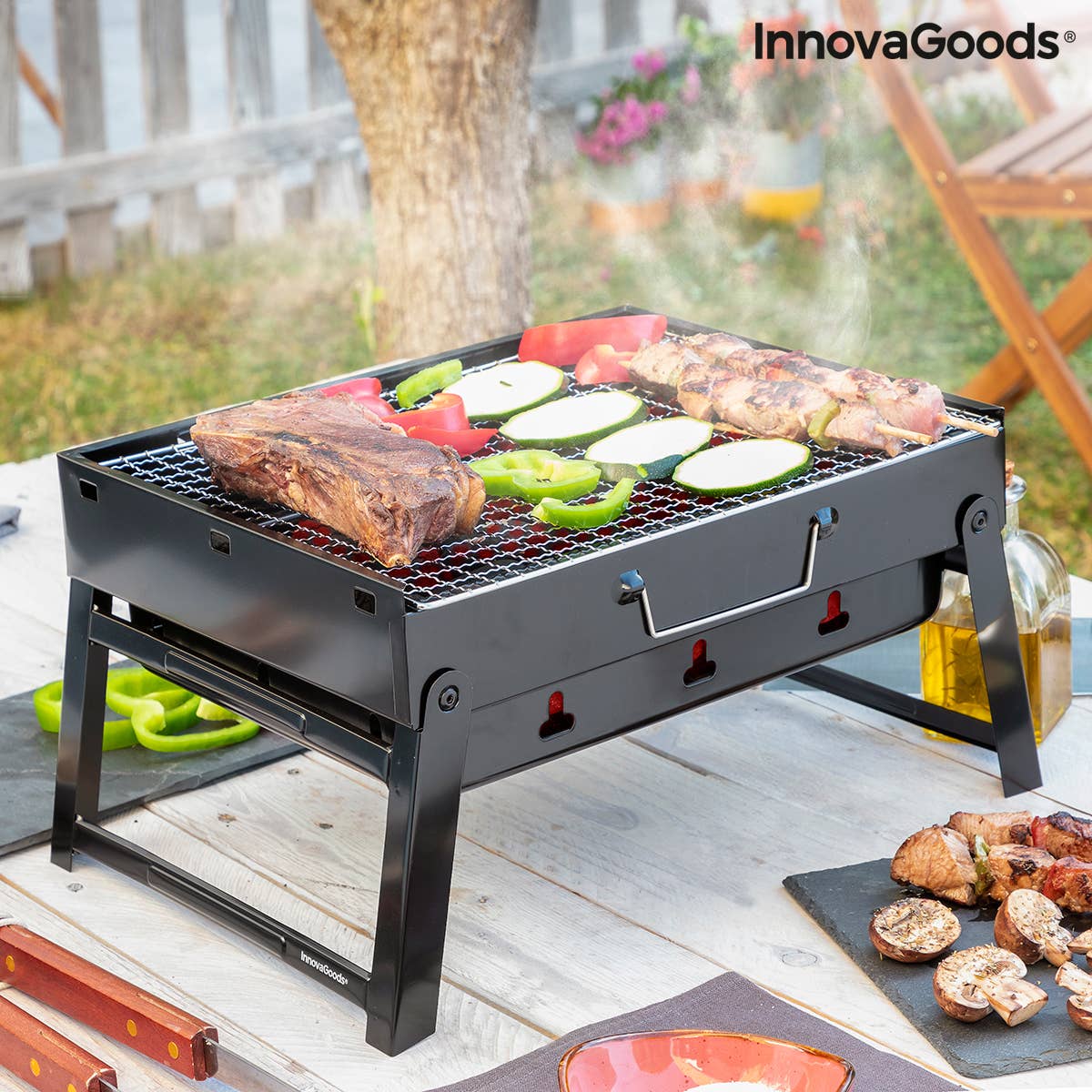 InnovaGoods - Wholesale Outdoor Grill Tools - InnovaGoods BearBQ Portable Folding Charcoal Barbecue0