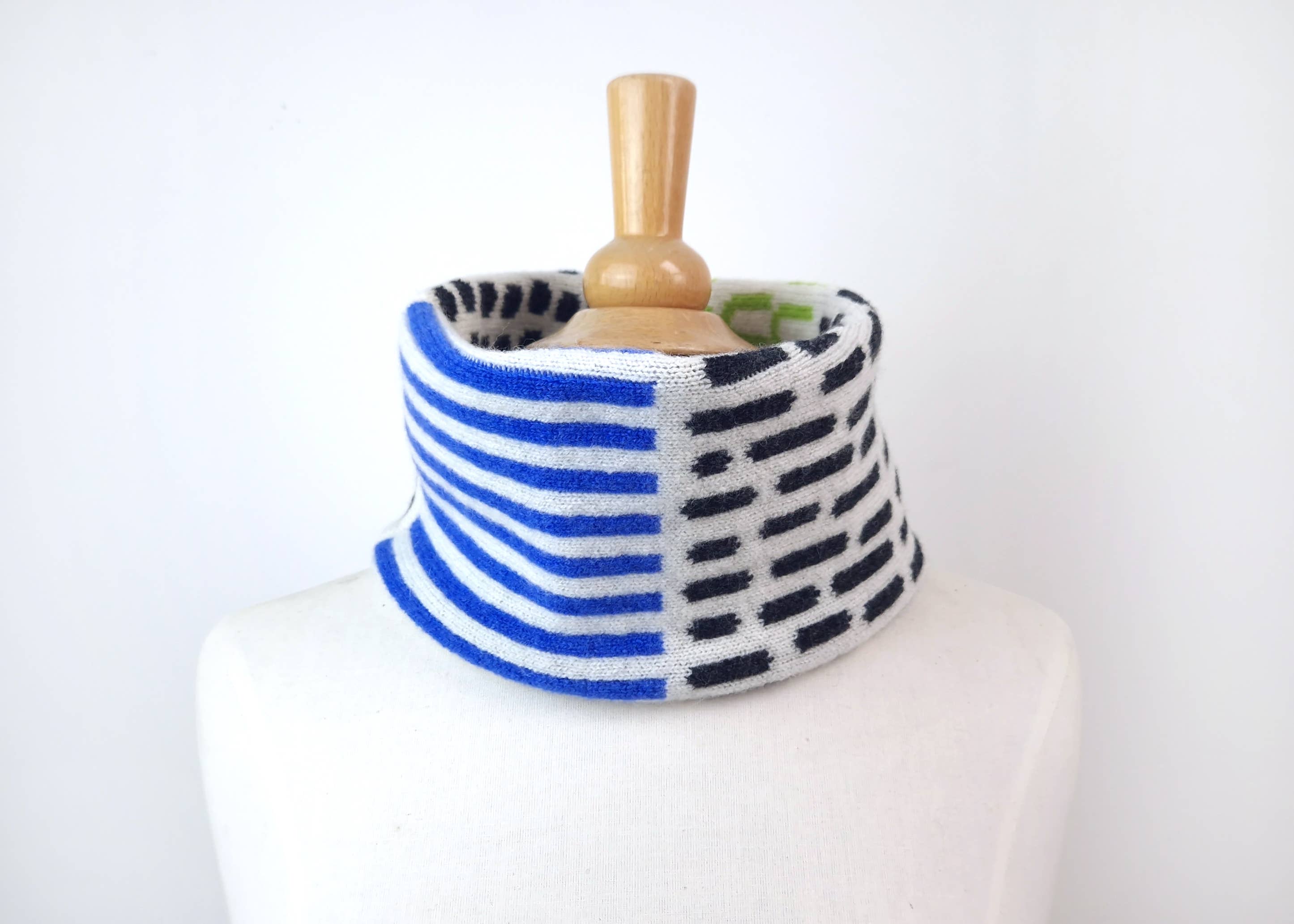 Candy Coated Accessories - Wholesale Scarf - Women's - Lambswool Neck Warmer Snood - Blue, Green, Charcoal & Ecru1