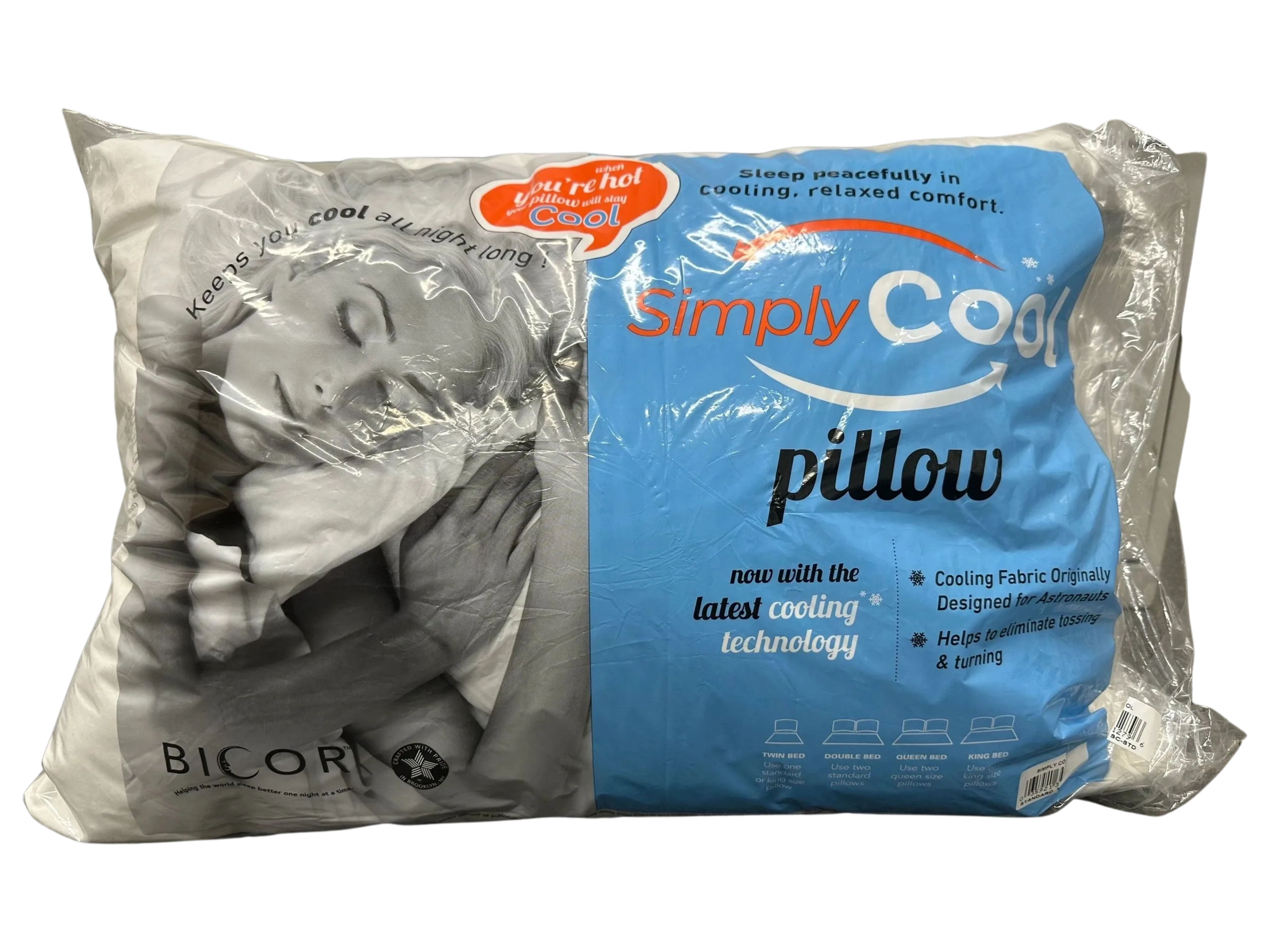 Borden Textile - Wholesale Bedding Pillow - Standard Simply Cool 20 x 26 Pillow Hypoallergenic 190tc4