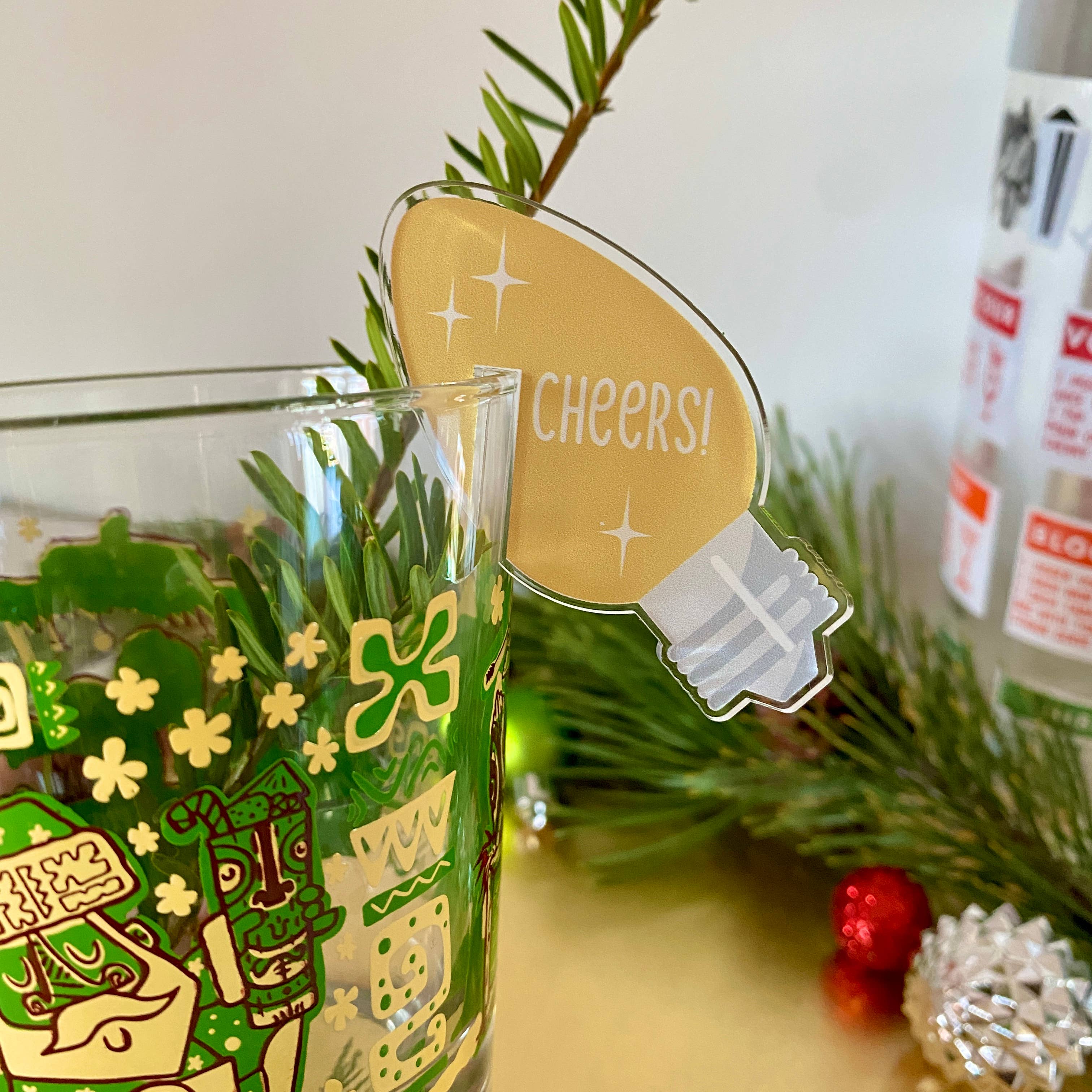 Atomic Kraftworks - Vente Mélangeurs à boisson - Breloques à breloques de Noël vintage pour boissons et marqueurs1