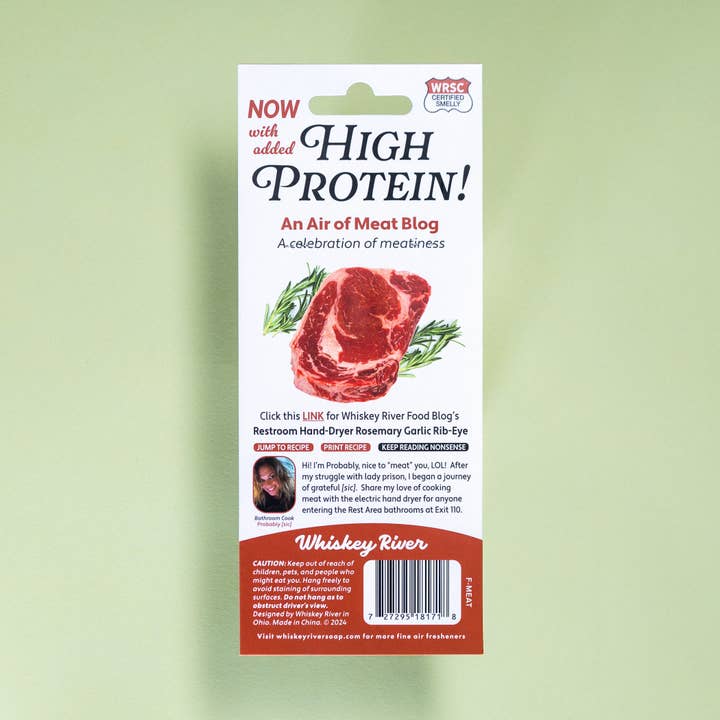 Whiskey River Soap Co. – wholesale Car Freshener - Unisex – Fresh Meat Air Freshener | Funny Car Air Freshener