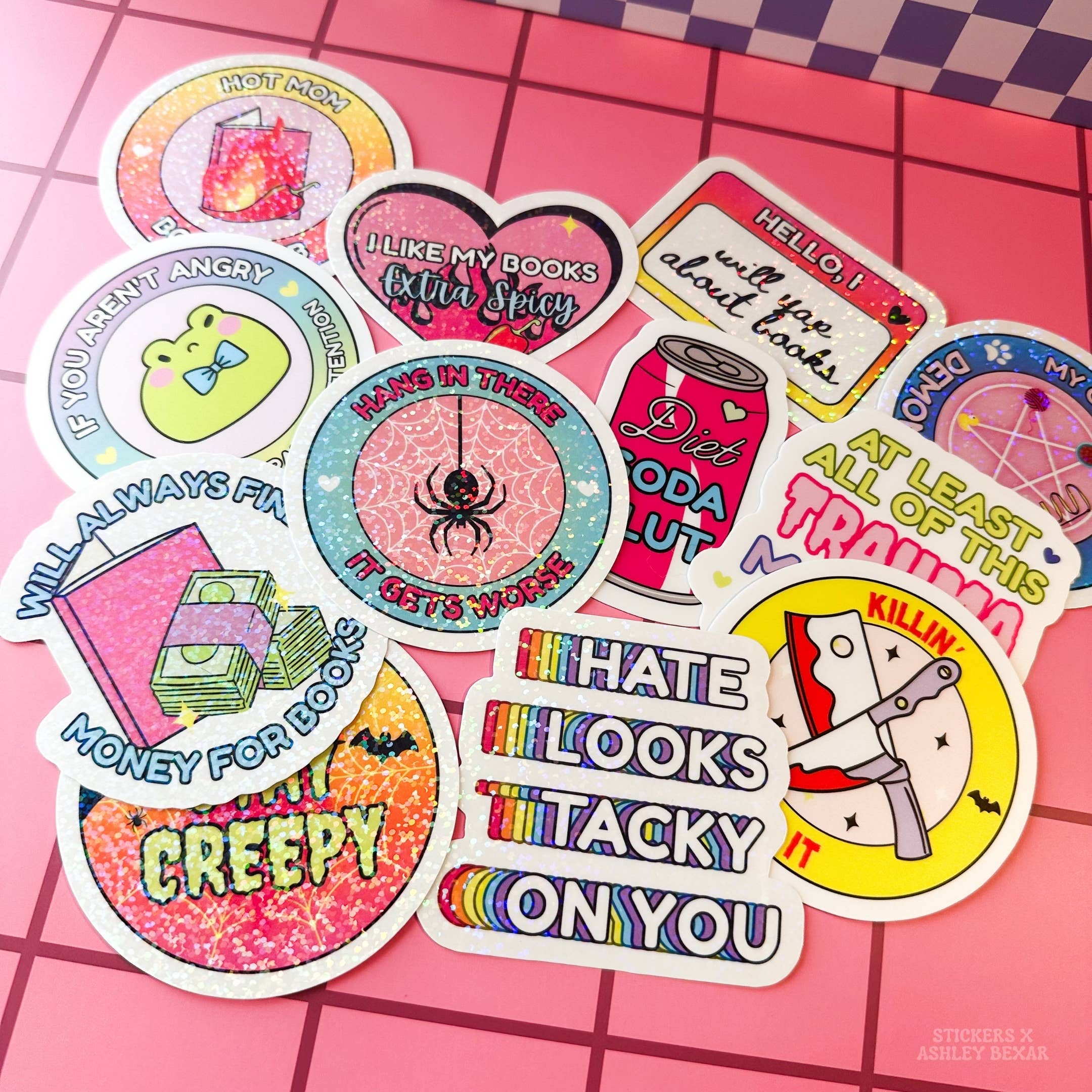 Stickers+ X Ashley Bexar - Wholesale Sticker - Cat Mom Funny Cats Relatable Waterproof Vinyl Sticker8