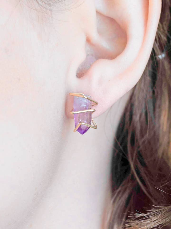 Geo Kristall Nieten - Vera Cruz Amethyst für den Großhandel von Aimee Petkus Jewelry