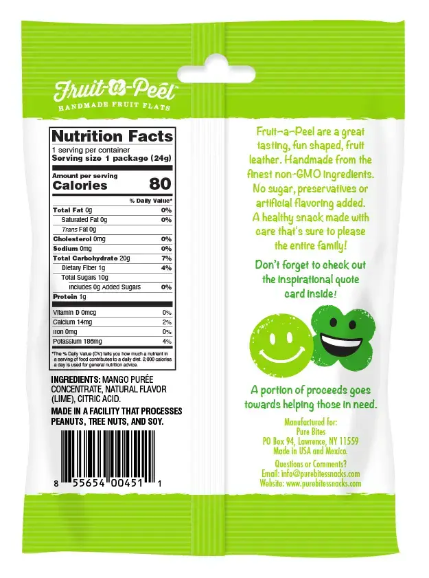 Fruit-a-Peel - Wholesale Fruit Snacks - Fruit-a-Peel Zesty Lime  Fruit Flats2