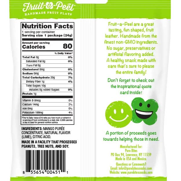 Fruit-a-Peel - Wholesale Fruit Snacks - Fruit-a-Peel Zesty Lime Fruit Flats2